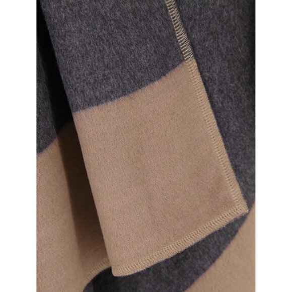 Women Shawl Wrap Poncho Ruana Cape Open Front Cardigan Fall Winter Grey Camel 2 - Picture 6 of 6